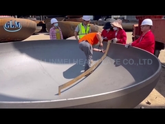 Q345r 2600mm هلیپسوئیدال سر فشار ظرف فولاد ضد زنگ پایان بشقاب 58mm