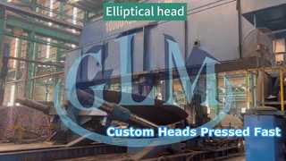 سرهای بیضوی با استفاده از دستگاه پرس درام پرس می شوند.