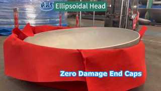 کلاهک های انتهایی فولاد ضد زنگ در طول فرآیند با پارچه قرمز محافظت می شدند.