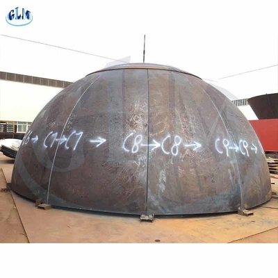 300mm AISI تیتانیوم فولاد کربن نصف کره فشار سر ظرف پایان کاپ