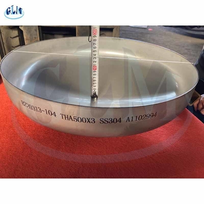 SS304 THA سر گرد و غلتک پای 500mm قطر 3mm ضخامت