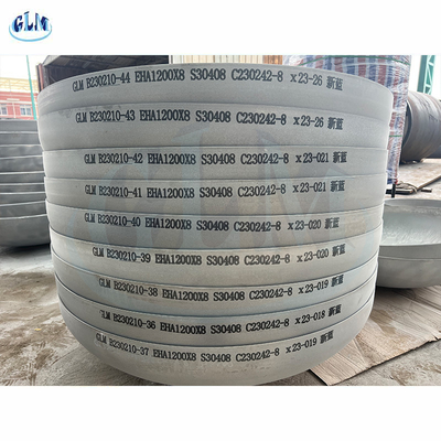 S30408 سر مخزن بیضی از فولاد ضد زنگ 1200mm قطر 18mm ضخامت