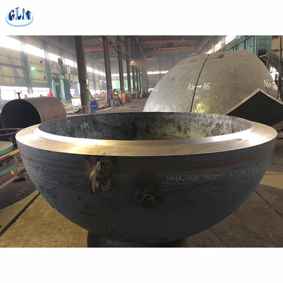 2000mm قطر 180mm ضخامت کلاه های نیمه کره ای برای ظرف فشار