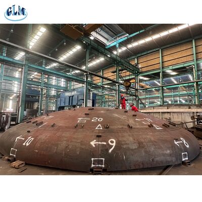 4200mm قطر Torispherical سر بشقاب با فشار گرم و اتصال جوش برای ظروف تحت فشار