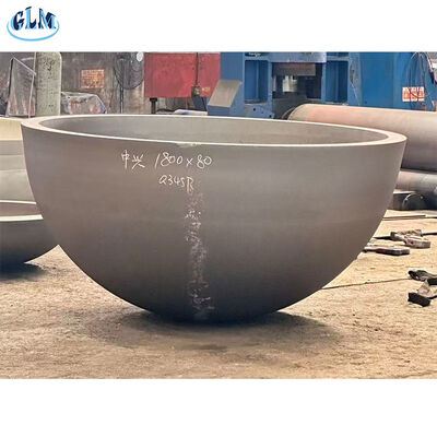 2-300mm ضخامت فولاد کربن سر مخزن نیمه کره ای ساخته شده به استاندارد GB برای تجهیزات تحت فشار